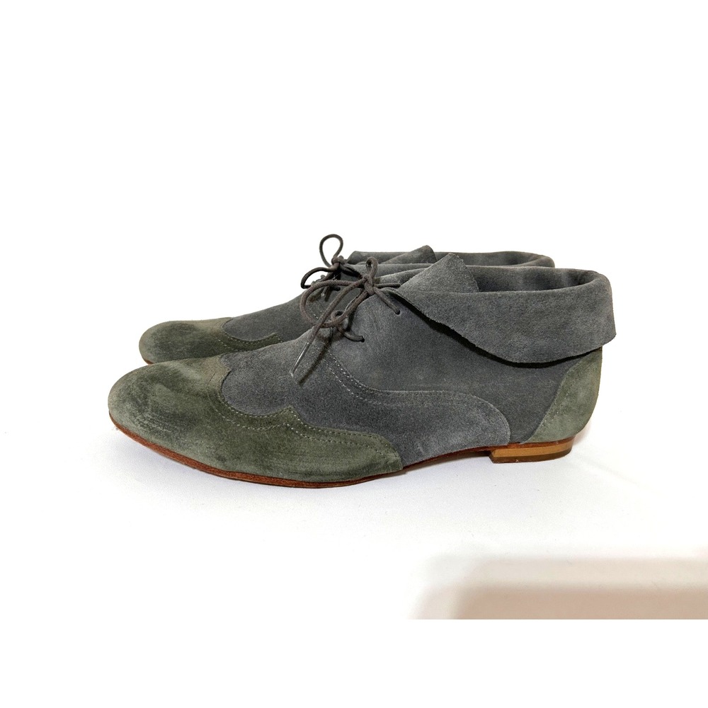 Wolverine Betulla Boots Wingtip Fairy Suede Women's Size 9 40 Green Shoes Bootie